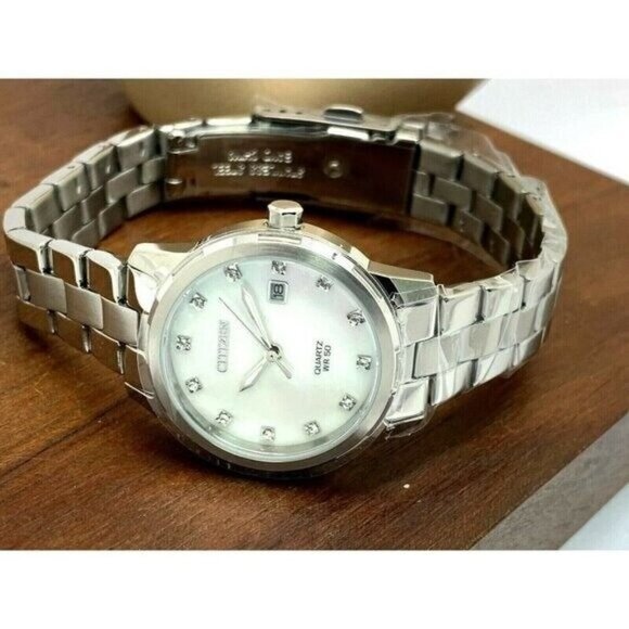 Citizen Women's Watch EU6070-51Y Quartz White Mother of Pearl Dial 28mm - Picture 9 of 13